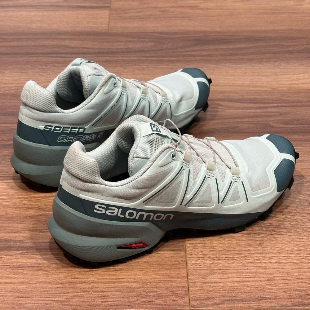Salomon Speedcross 5 Trail Running Sneakers in Wrought Iron/Spray/White Size 9.5 - Picture 4 of 13